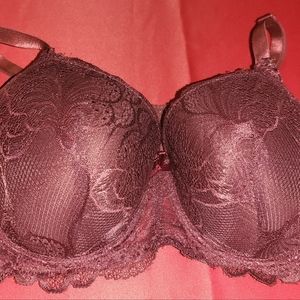 Cranberry Colored Full Size Bra - 36D (Bluxe)